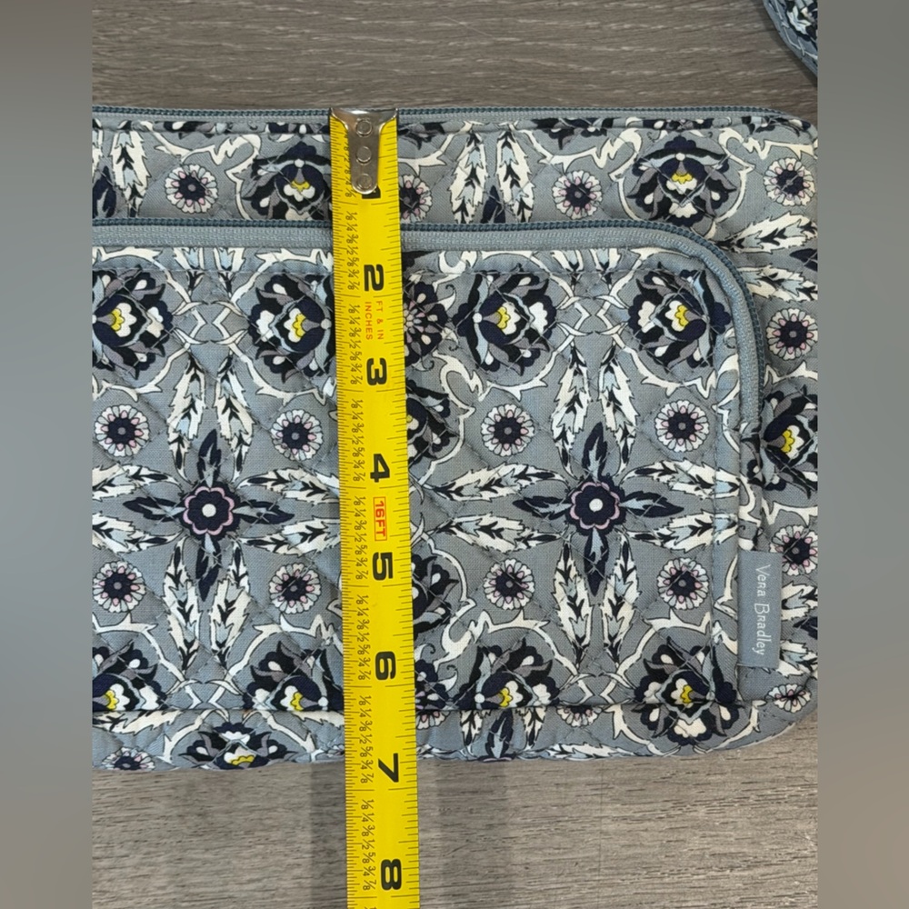 Vera Bradley RFID Little Hipster Crossbody - Plaza Tile Geometric Blue - Picture 3 of 11